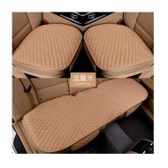 Cozylkx Linen Car Seat Cover Set Seat Cushion Covers Pad Mat Breathable Car Seat Protector Universal Size, Set of 3, Beige