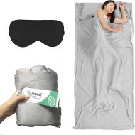 Cozysilk Tencel Lyocell Sleeping Bag Liner with Zipper - 100% Austrian Lenzing AG Tencel - Soft Silky Smooth Sleep Sack Adult - Travel Sheet for Hotel/Backpacking, Pure Silk Sleep