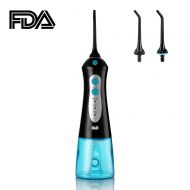 Water Flosser Cordless, Cozzine Dental Water flosser, Portable Rechargeable Electric Flosser for Home, Travel, Adults, Kids & Braces (IPX7 Waterproof, 2 Tips, 3 Water Pressure Mode