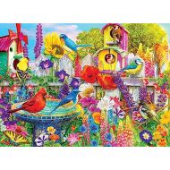 RoseArt - Color Palette - Bird Bath Garden - 1000 Piece Jigsaw Puzzle for Adults