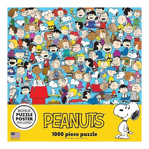  RoseArt - Peanuts - Cast of Characters - 1000 Piece Jigsaw Puzzle for Adults