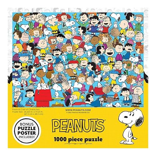  RoseArt - Peanuts - Cast of Characters - 1000 Piece Jigsaw Puzzle for Adults