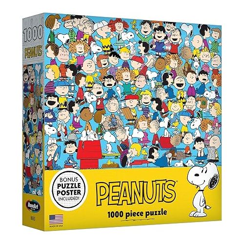  RoseArt - Peanuts - Cast of Characters - 1000 Piece Jigsaw Puzzle for Adults