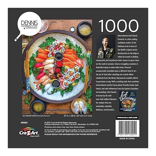  RoseArt - Dennis Prescott - So Good Sushi - 1000 Piece Jigsaw Puzzle for Adults