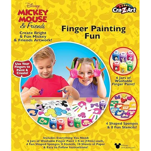  Disney Cra-Z-Art Minnie Mouse & Friends Finger Paint Fun by Cra-Z-Art - Amazon Exclusive, 1 Count (Pack of 1)