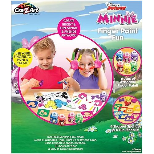  Disney Cra-Z-Art Minnie Mouse & Friends Finger Paint Fun by Cra-Z-Art - Amazon Exclusive, 1 Count (Pack of 1)