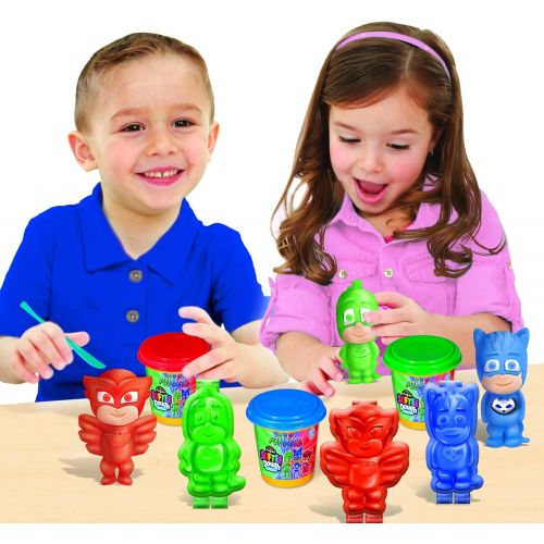  [아마존베스트]Cra-Z-Art PJ Masks Softee Dough 3D Maker Action Figure Mold N Play, Red, Blue, Green