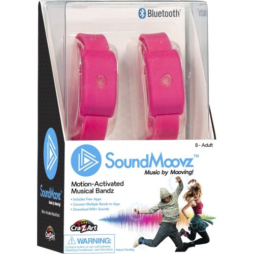  Cra-Z-Art SoundMoovz Musical Bandz, Motion-Activated, Bluetooth Music player  Pink