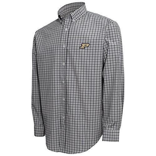  Crable NCAA mens Ncaa Mens Campus Specialties Check Shirt,White/Black/Platinum,Medium