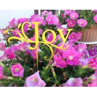 CraftedMetalArt garden, gift for her, floral gift, outdoor garden sign, garden wedding, garden decor, joy metal sign, flower pot decor, joy sign, garden joy