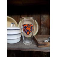 /CraftedPerfections Hand Painted Chicago Bears Pint Glass