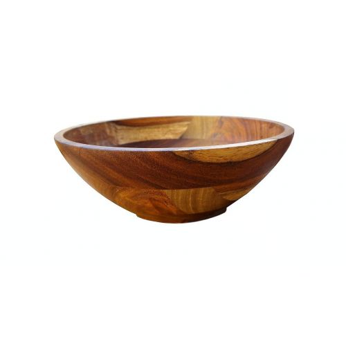  Craftiers Kitchens 7-Inch Rosewood Wooden Salad Bowls - Set of 4 Bowls for Cereal Fruit Pasta Rose Wood Bowl Set
