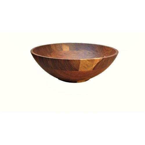  Craftiers Kitchens 7-Inch Rosewood Wooden Salad Bowls - Set of 4 Bowls for Cereal Fruit Pasta Rose Wood Bowl Set