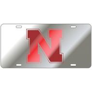 Craftique Nebraska Cornhuskers Mirrored Laser Cut License Plate - N Logo