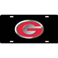 Craftique Georgia Bulldogs Black Car Tag W/Silver/red Logo G