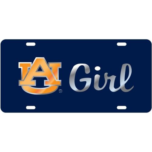  Craftique Auburn Tigers Mirrored AU Girl License Plate Tag