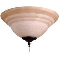 [아마존베스트]Ellington ELKT126-11 2 Light Bowl Fan Light Kit with Tea-Stained Glass