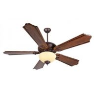 Craftmade MI52OBG, Mia Oiled Bronze  Guilded 52 Ceiling Fan with Light & B556C-SB4 Blades