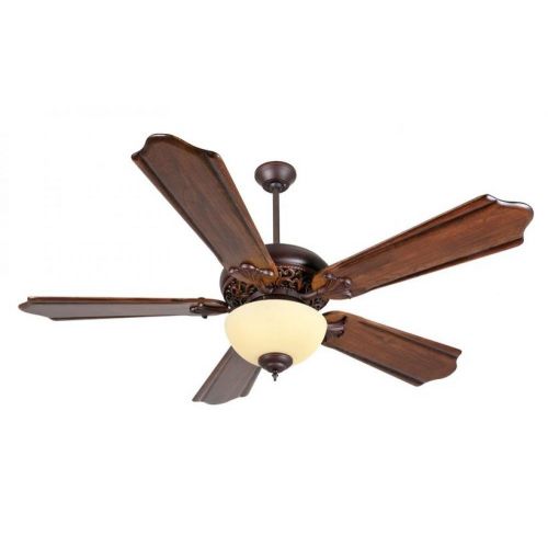  Craftmade MI52OBG, Mia Oiled Bronze  Guilded 52 Ceiling Fan with Light & B556C-SB4 Blades