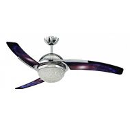 Craftmade JU54GLX3-LED Juna Ceiling Fan with LED Light and Remote Polished Nickel Kids Galaxy Stars, 54 Inch