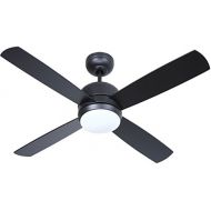 Craftmade Ceiling Fan with Light and Remote MN44FB4-LED Montreal 44 Inch Bedroom Fan, Flat Black