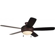 Craftmade Ceiling Fan with LED Light HE52OBG5-LED Helios 52 Inch, Oiled Bronze Gilded
