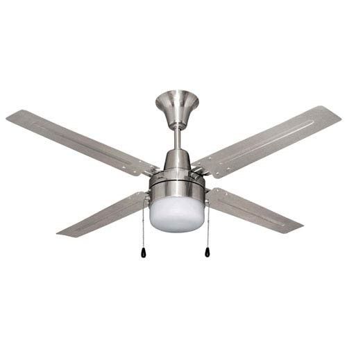  Craftmade UB48BC4C1, Urbana Brushed Chrome 48 Ceiling Fan with Light