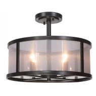 Craftmade 36754-MBK 4 Light Semi Flush