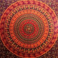 Marke: Craftozone Camel Elephant Mandala Tapestry Hippie Tapestry Mandala Tapestry Wall Hanging Wall Decor Home Decor (Maroon)