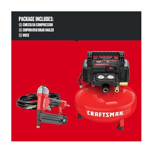  CRAFTSMAN Air Compressor Combo Kit, 1 Tool (CMEC1KIT18)