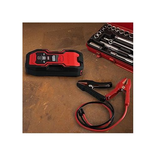  Craftsman CMXCESM263 Lithium-Powered Jump Starter and Portable Power Pack for Car, SUV, Truck, and Boat Batteries, 1000 Peak Amps, 12-Volt, Red, 1 Unit