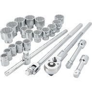 CRAFTSMAN Mechanics Tool Set, 3/4 Inch Drive, Ratchet, Sockets, Extension Bars, T-Handle, 22 Piece (CMMT17904)