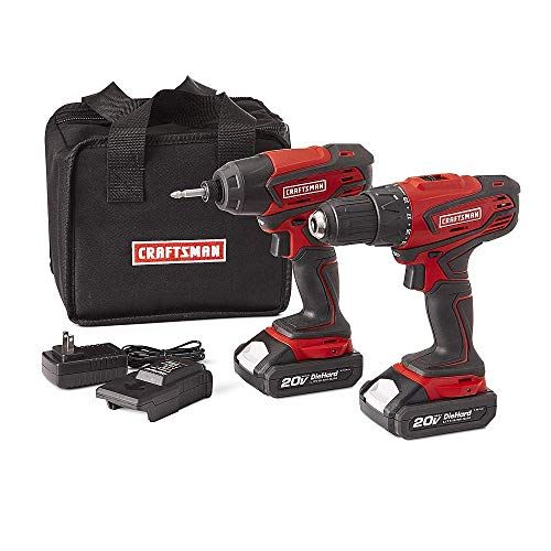  Craftsman 20V MAX Cordless Drill and Impact Driver Combo Kit