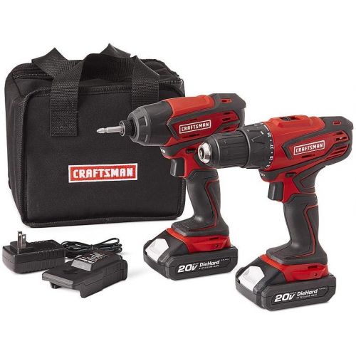  Craftsman 20V MAX Cordless Drill and Impact Driver Combo Kit