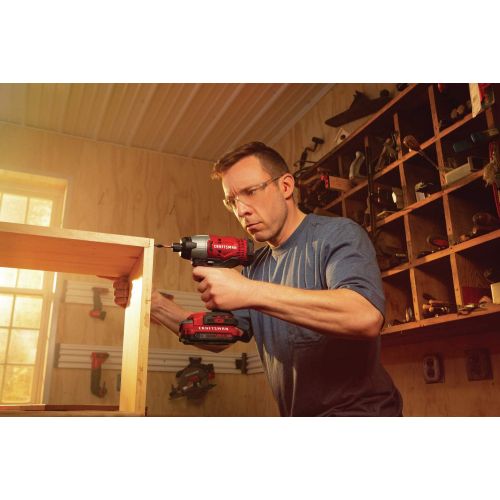  [아마존베스트]CRAFTSMAN 20V MAX Impact Driver Kit, 1 Battery, 1/4-Inch (CMCF800C1)