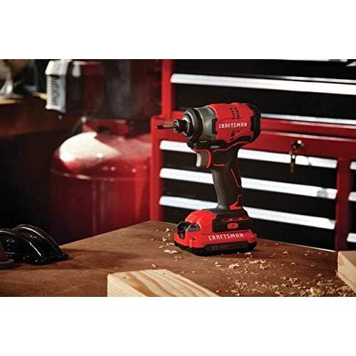  [아마존베스트]CRAFTSMAN V20 Impact Driver Kit, Cordless (CMCF810C1)