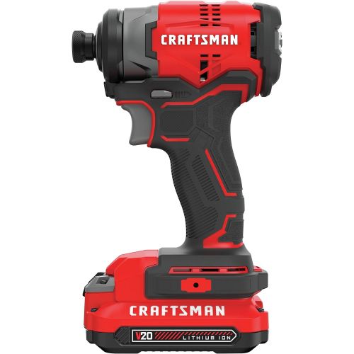  [아마존베스트]CRAFTSMAN V20 Impact Driver Kit, Cordless (CMCF810C1)