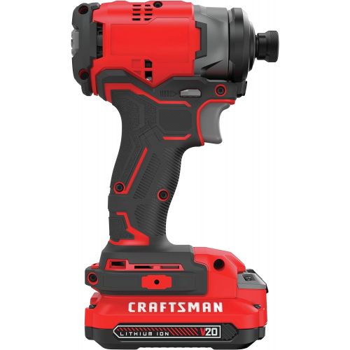  [아마존베스트]CRAFTSMAN V20 Impact Driver Kit, Cordless (CMCF810C1)