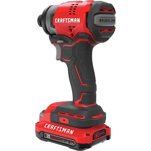  [아마존베스트]CRAFTSMAN V20 Impact Driver Kit, Cordless (CMCF810C1)