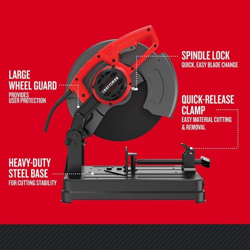  [아마존베스트]CRAFTSMAN Chop Saw, 15-Amp, 14-Inch (CMEM2500)