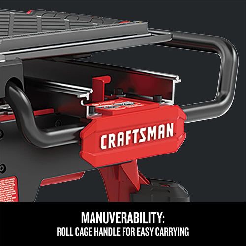  [아마존베스트]CRAFTSMAN 20V MAX Table Saw, Compact Sliding, Top Tile, 7-Inch (CMCS4000M1)