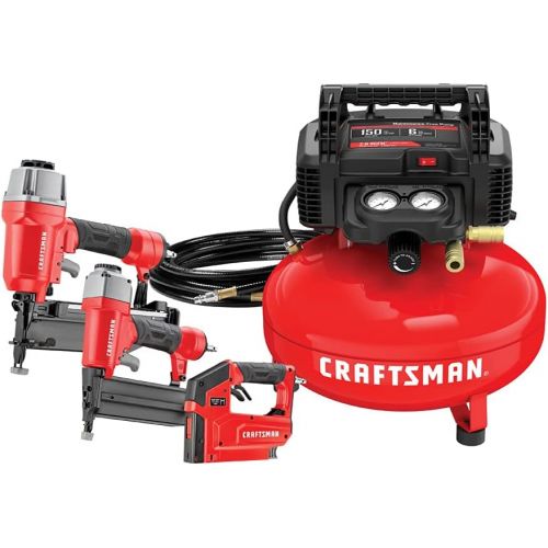  CRAFTSMAN Compressor Combo Kit, 6 Gallon, Pancake, 3 Tool (CMEC3KIT)