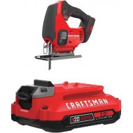 CRAFTSMAN V20 Cordless Jig Saw with Lithium Ion Battery, 2.0-Amp Hour, Charger Sold Separately (CMCS600B & CMCB202)