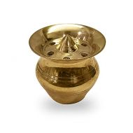 인센스스틱 Craftsman SATVIK Pure Brass Matki Shape Incense Agarbatti Stick Holder Stand Festive Puja Diwali Mandir Temple Aarti Pooja Diya