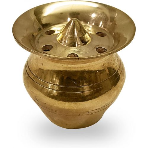  인센스스틱 Craftsman SATVIK Pure Brass Matki Shape Incense Agarbatti Stick Holder Stand Festive Puja Diwali Mandir Temple Aarti Pooja Diya