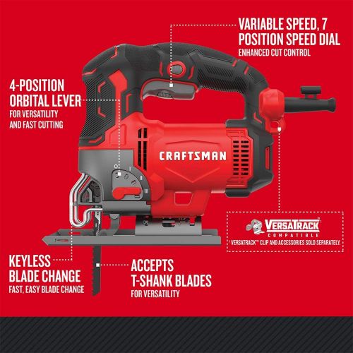  CRAFTSMAN Jig Saw, 6.0-Amp, Corded (CMES612)