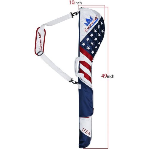  Craftsman Golf Stars and Stripes American USA US Flag Club Case Sunday Bag Red White Blue for 6-7 Clubs 49