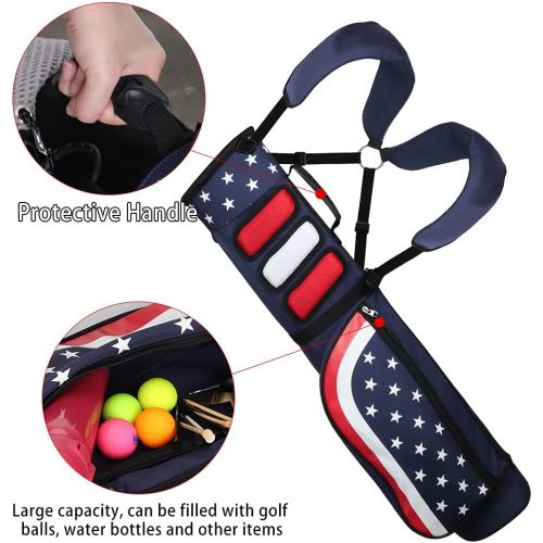  Craftsman Golf Star and Stripes Red White Blue Lightweight Easy Carry Shoulder Sunday Range Golf Bag