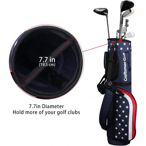  Craftsman Golf Star and Stripes Red White Blue Lightweight Easy Carry Shoulder Sunday Range Golf Bag
