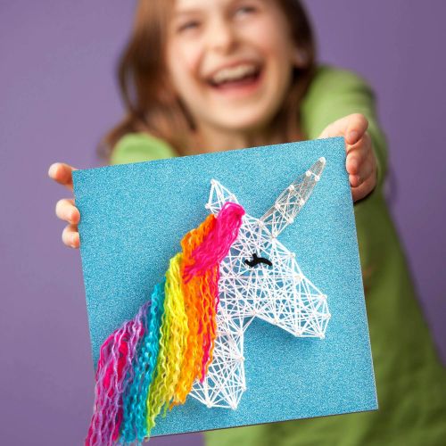  [아마존베스트]Craft-tastic  String Art Kit  Craft Kit Makes 2 Large String Art Canvases  Unicorn Edition